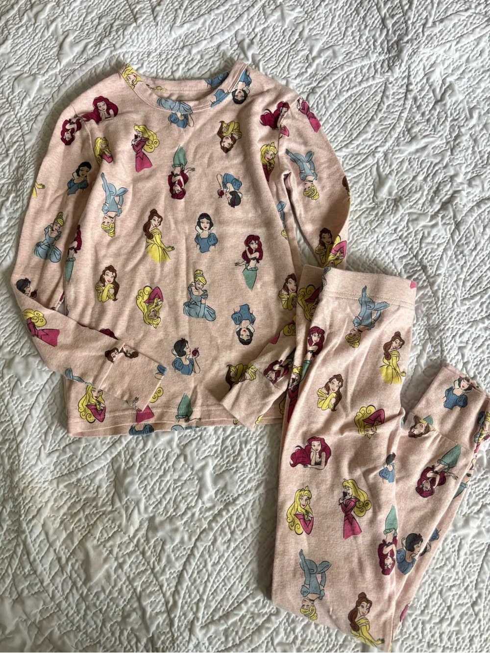 GAP x Disney Light Pink Princess Character Pajama Set